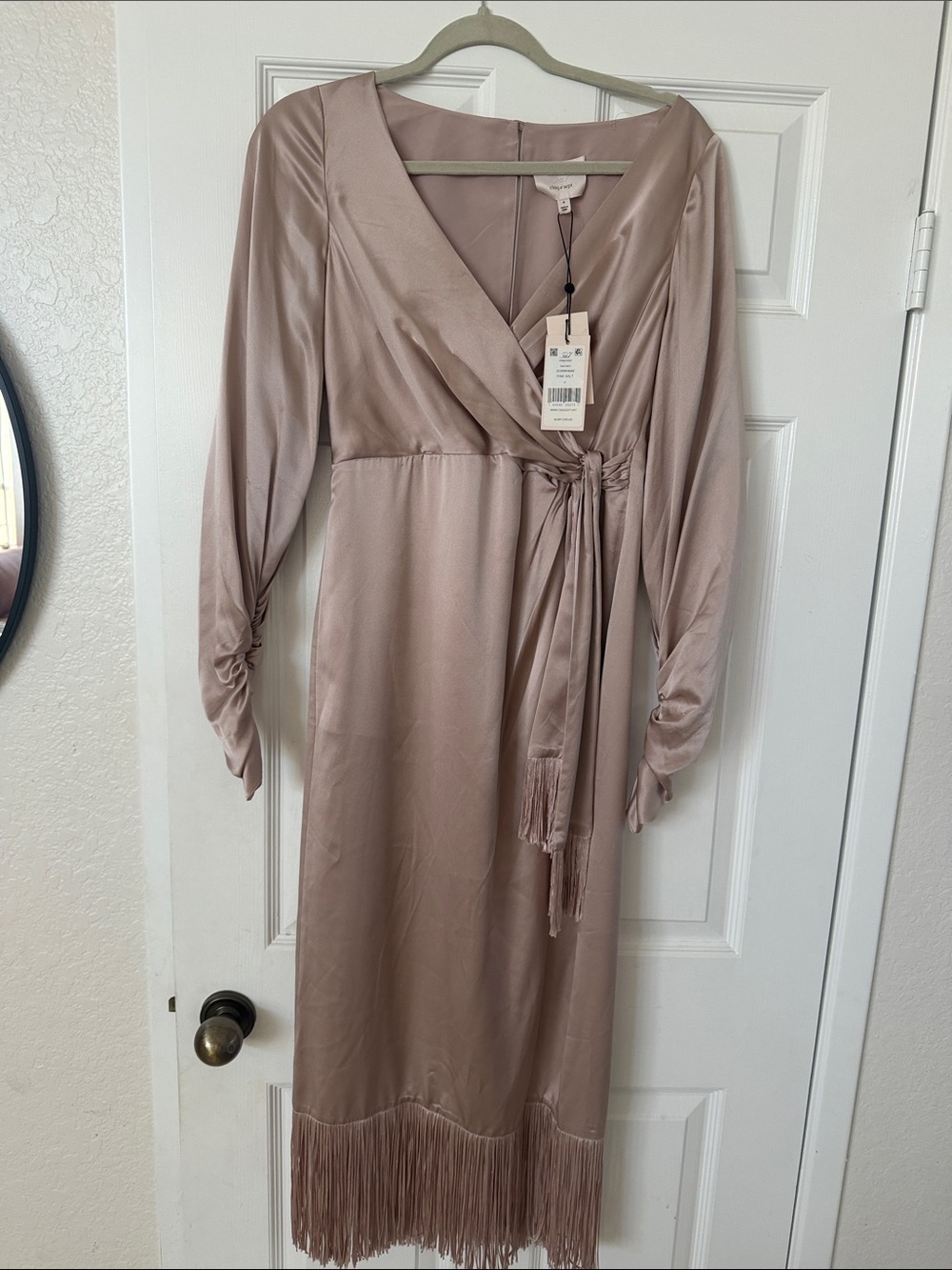 New Cinq and Sept Midi silk dress, 4